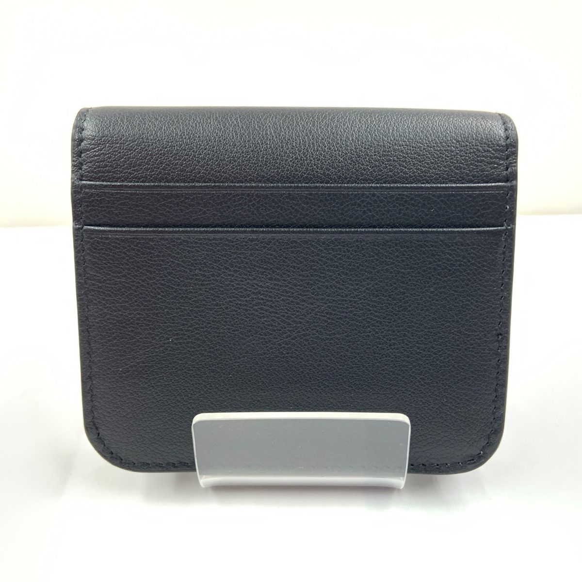 Balenciaga Cash 2.0 Coin & Card Holder Bifold Wallet with Flap Black