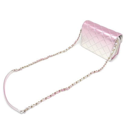 Chanel Matelasse Chain Shoulder Bag In Lambskin Pink Gradient