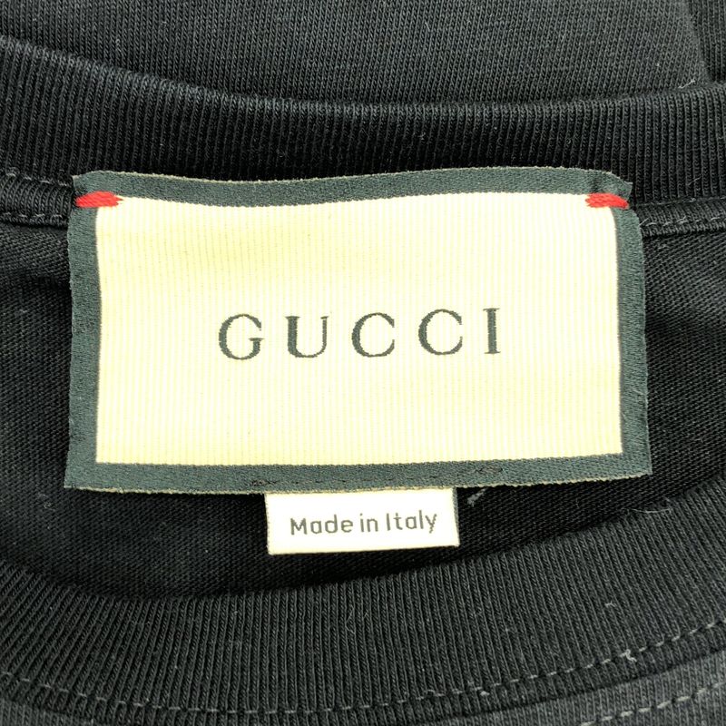 Gucci | Interlocking Logo Print T-shirt Cut And Sewn | XS | Black | Men's