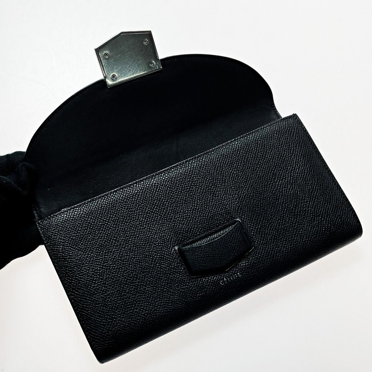 Celine Trotter Large Multi-Function Wallet 108753apm Black Long Wallet