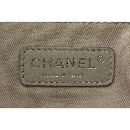 Chanel Tote Shoulder Bag 2-way Coco Mark Beige Brown