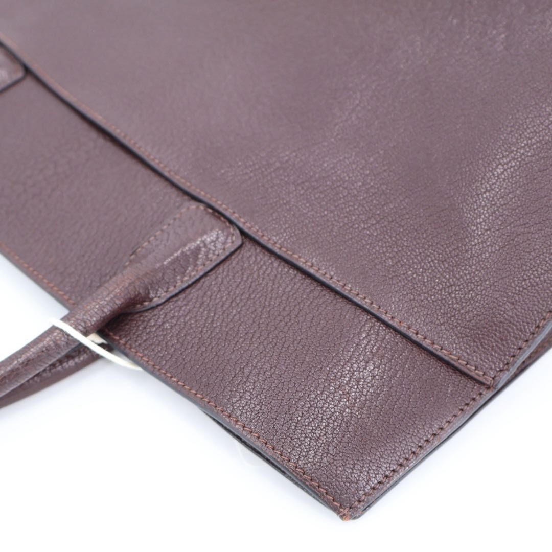 Hermes Tote White Bus GM Leather Brown — view 2