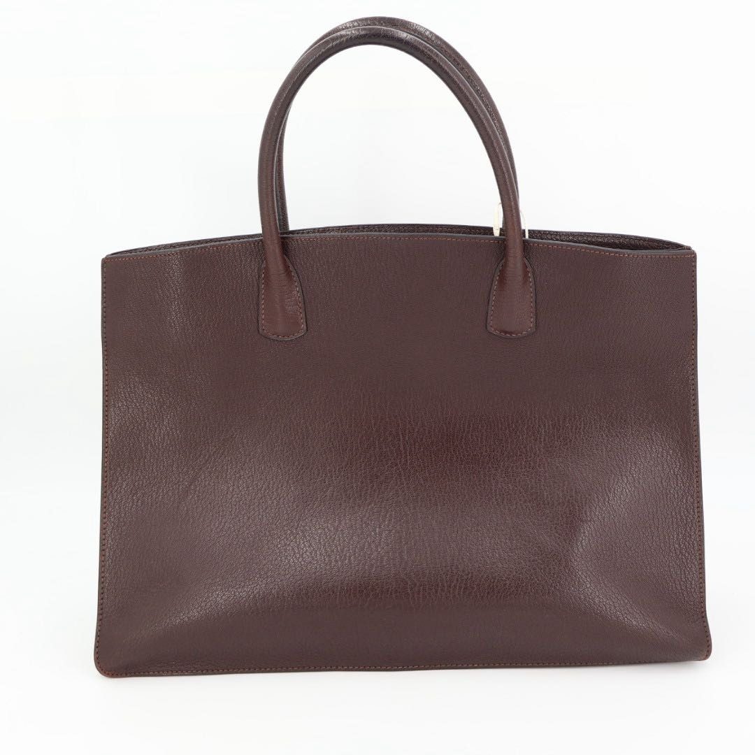 Hermes Tote White Bus GM Leather Brown — view 7