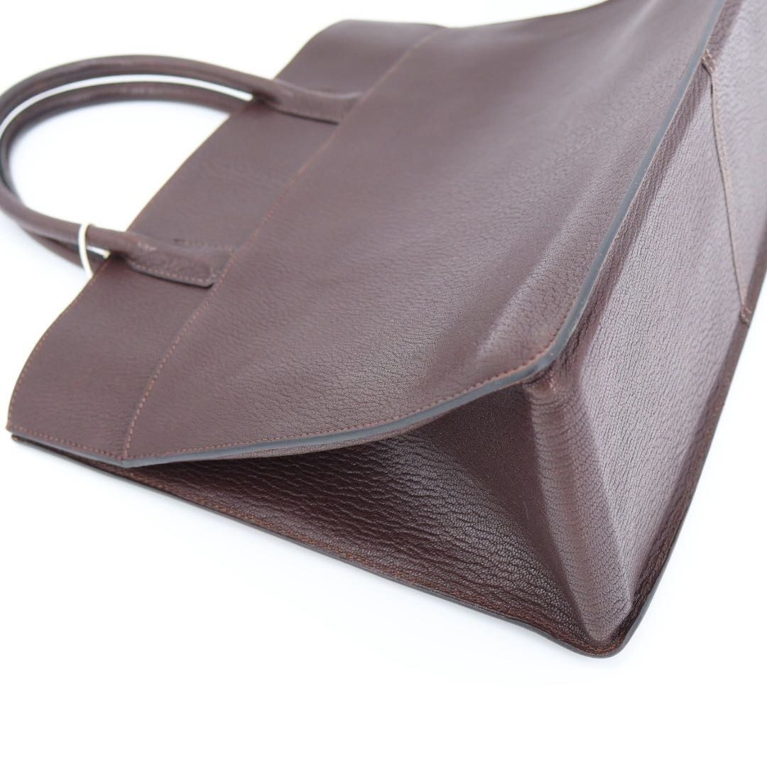 Hermes Tote White Bus GM Leather Brown — view 8