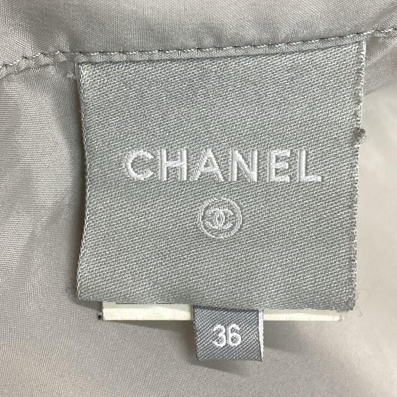 Chanel Coat Size 36 S Women's Sport Line P24104 Gray Sleeve Pockets / Long