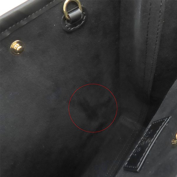 Gucci 2way Bag GG Super Mini Bag Leather Black Gold Hardware Black Handbag