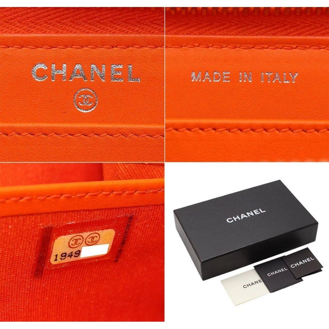 Chanel Patent Leather Coco Mark Round Zipper Long Wallet — view 10