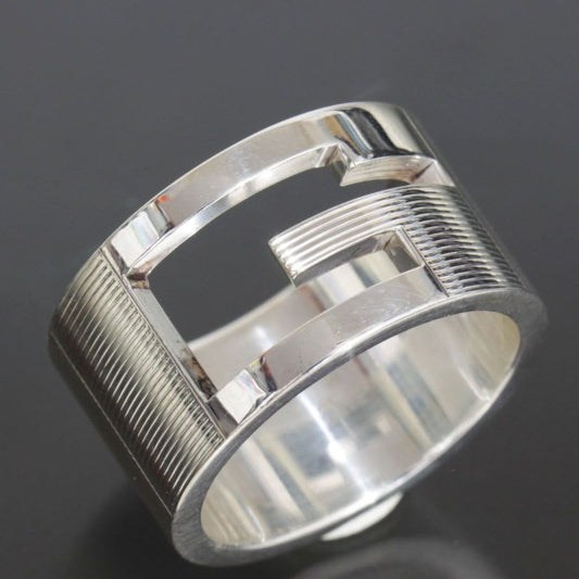 Gucci Wide Logo Ring No 14 Silver 925 E1183