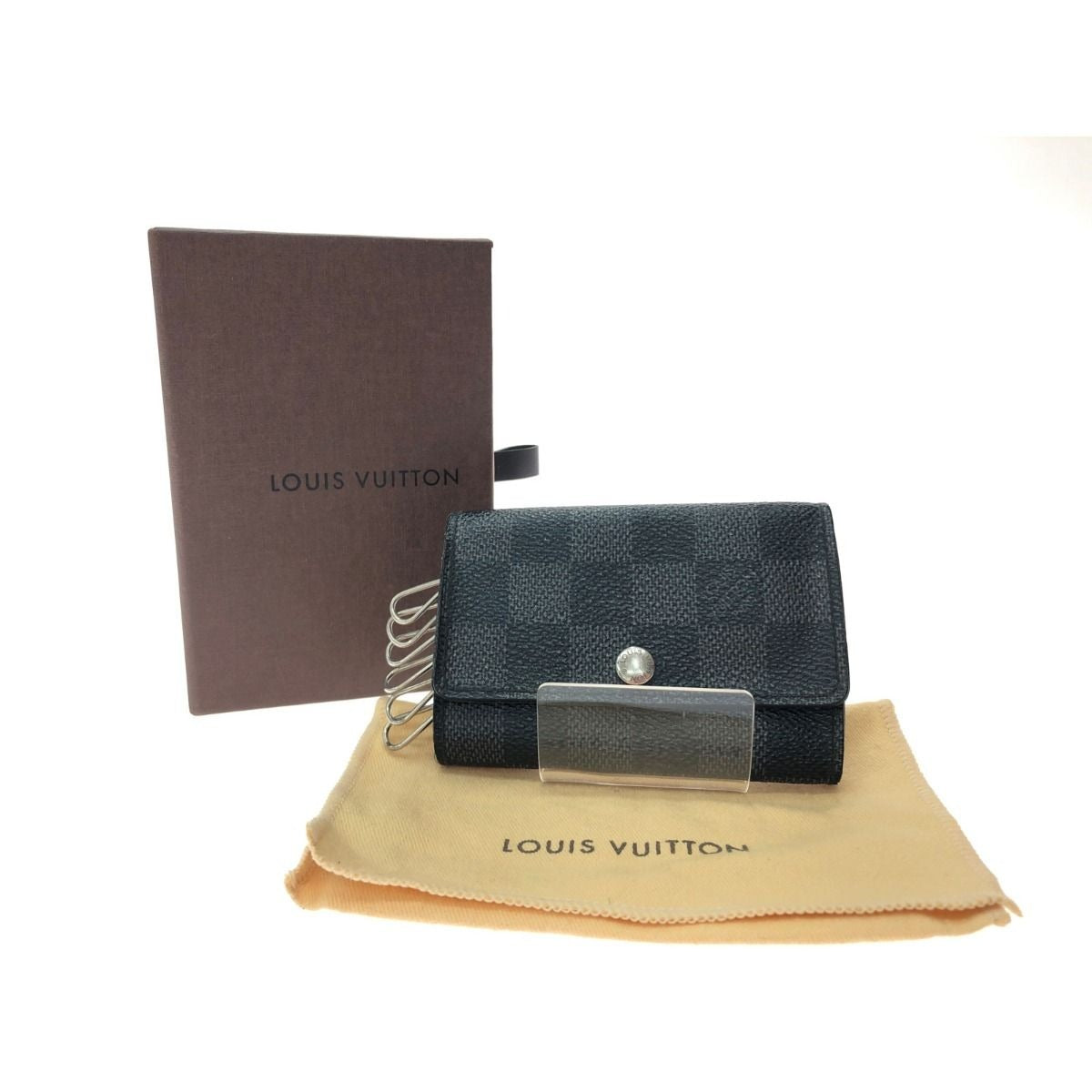 Louis Vuitton 6 key Case Damier Graphite Multicles