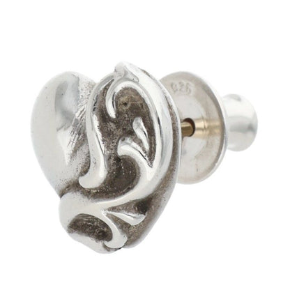 Chrome Hearts Stud Heart Silver Earrings