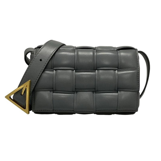 Bottega Veneta Shoulder Bag Padded Cassette 591970 Gray Lambskin