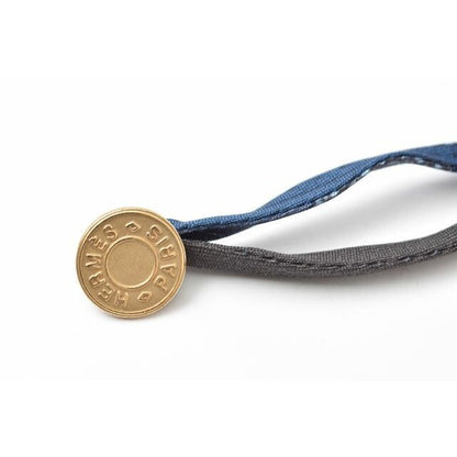 Hermes Choker Bangle Serie Necklace Bracelet Petit H Silk Blue — view 2