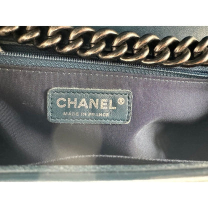 Chanel Shoulder Bag Boy CC Logo Leather with Shield Chain — view 12