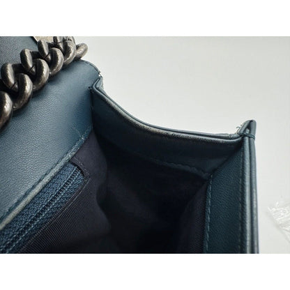 Chanel Shoulder Bag Boy CC Logo Leather with Shield Chain — view 14