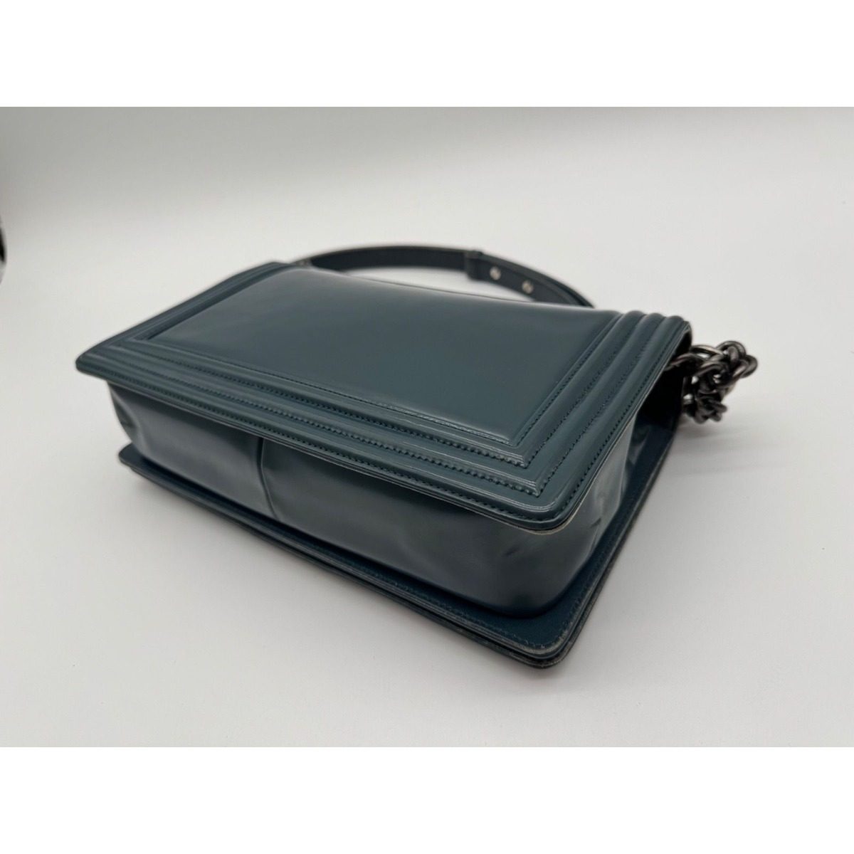 Chanel Shoulder Bag Boy CC Logo Leather with Shield Chain — view 9