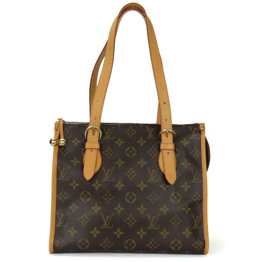 Louis Vuitton Tote Bag Popincourt O M40007 Monogram Nubuck Brown Gold Hardware