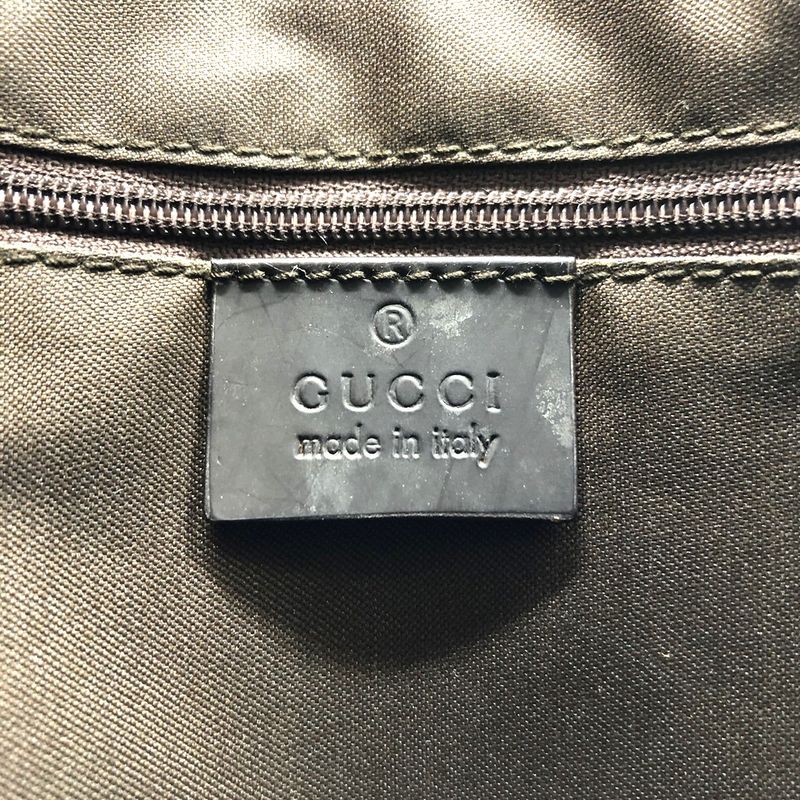 Gucci 002-1065 Handbag Brown GG Bamboo Women Men Fashion Gift Vintage