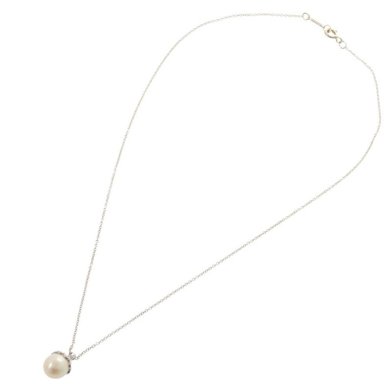 Tiffany & Co Heart 925 Silver Pearl Necklace Accessory 0752 Tiffany & Co