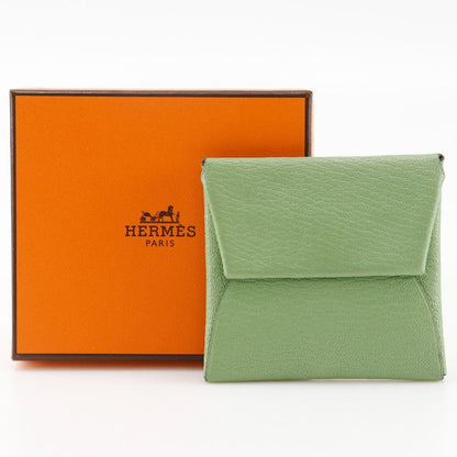 Hermes Bastia Chevre Green B Ladies Coin Case