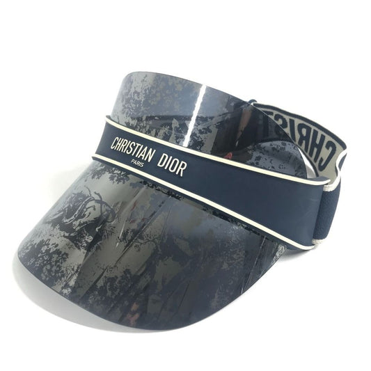 Dior Sun Visor Logo Toile de Jouy Plastic Navy