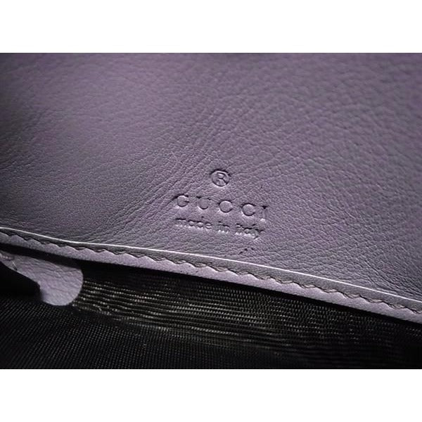 Gucci Craft Moon Leather Round Zipper Long Wallet Purple As4302 — view 5