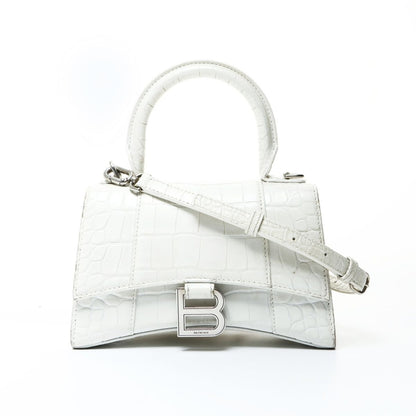 Balenciaga Shoulder Bag Hourglass XS 2-Way Embossed Leather