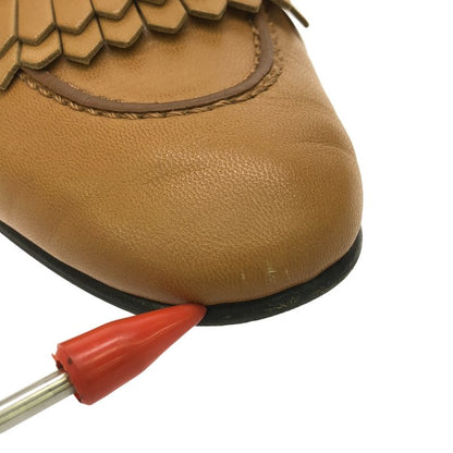 Hermes - Royale Constance H Logo Leather Quilted Fringe Loafers Leather Shoes -