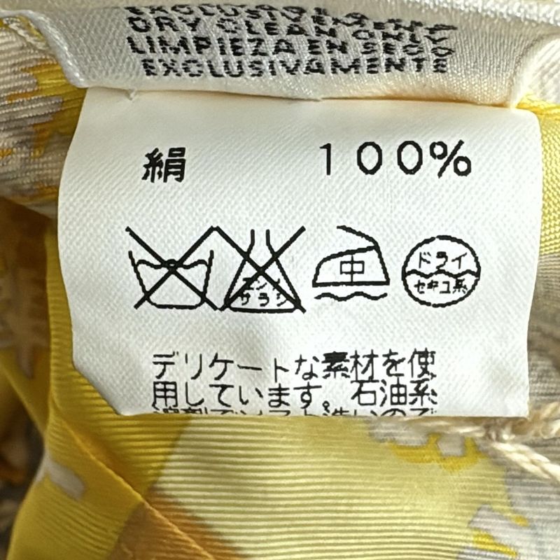 Hermes Long Sleeve Shirt Blouse Size 42 L Women - Light Yellow X Yellow X Multi