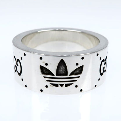 Gucci Adidas Collaboration Ring Engraving Wide Trefoil 17 Ag925 Jewelry