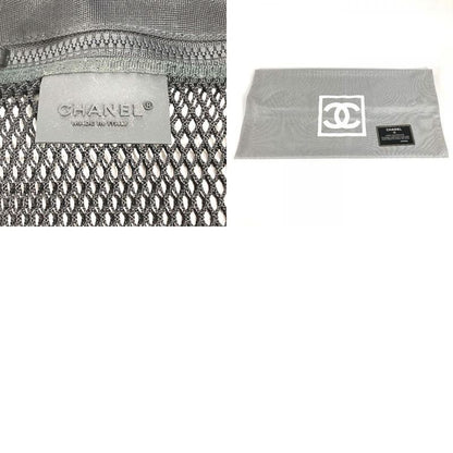 Chanel Shoulder Bag CC Coco Logo Mesh Nylon Black