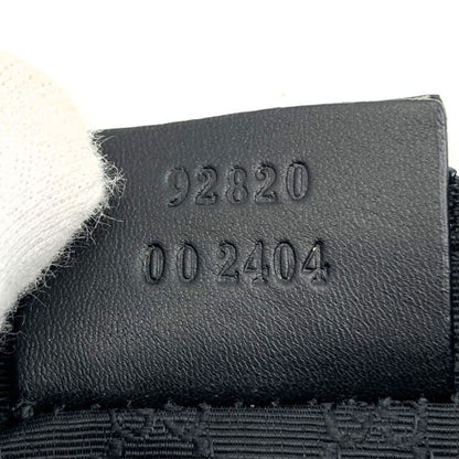 Gucci 92820 Pouch Handbag Black Canvas Sherry Line Women's Men's Fashion