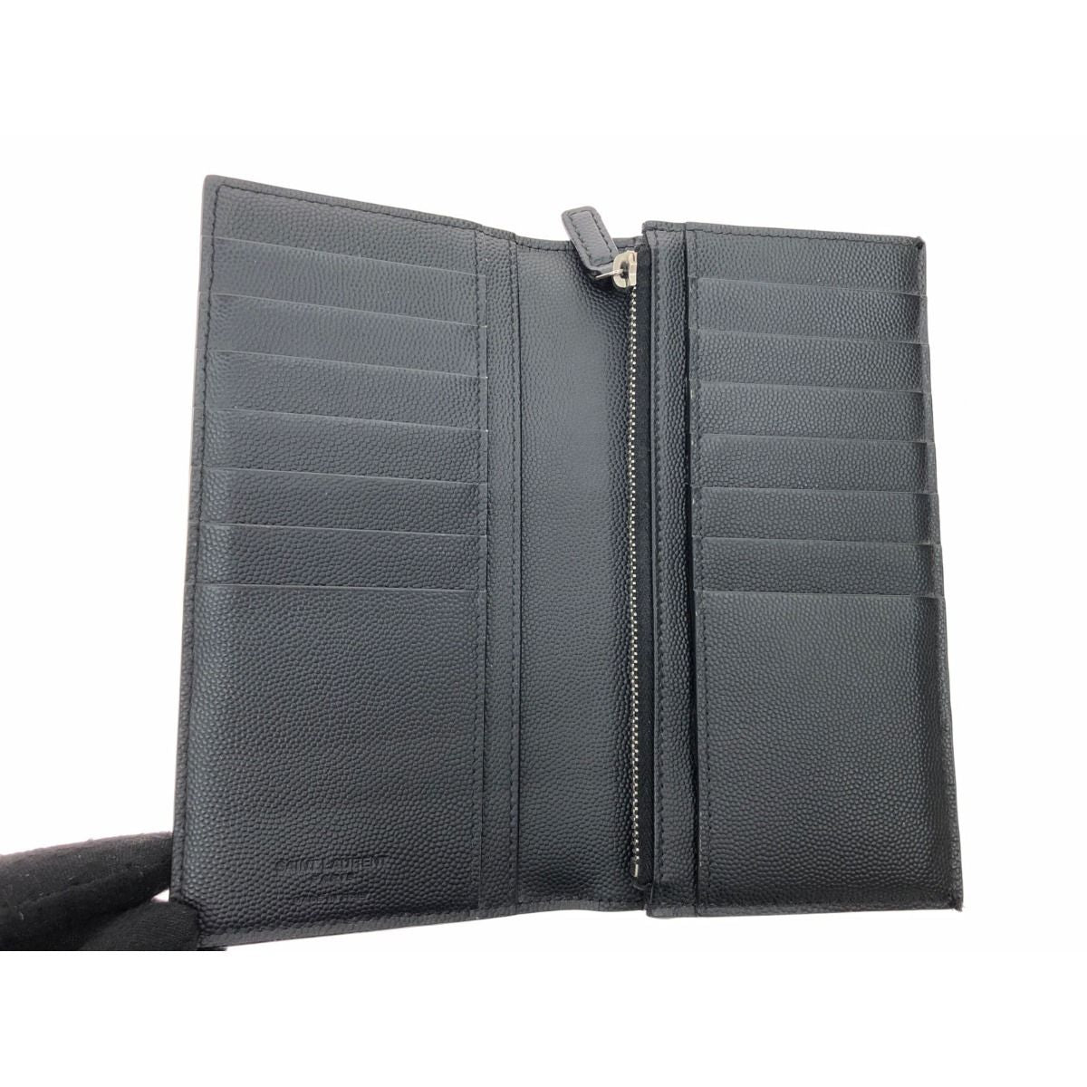 Saint Laurent Paris Men's Bifold Long Wallet Classic Continental Wallet Calf
