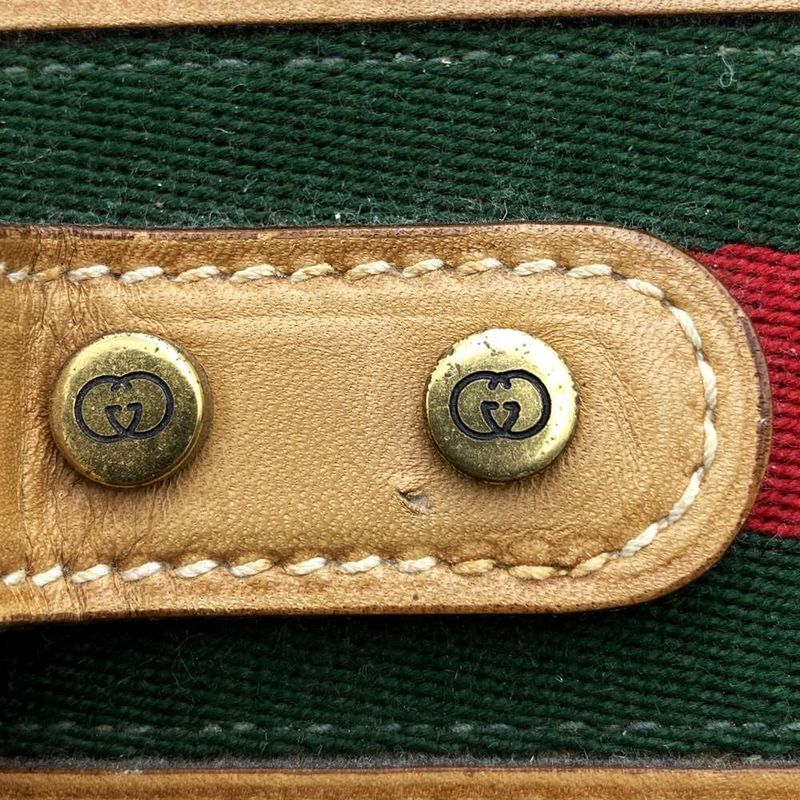 Gucci Old Gucci 011 067 0504 Micro GG Sherry Line Travel Bag Trunk Case