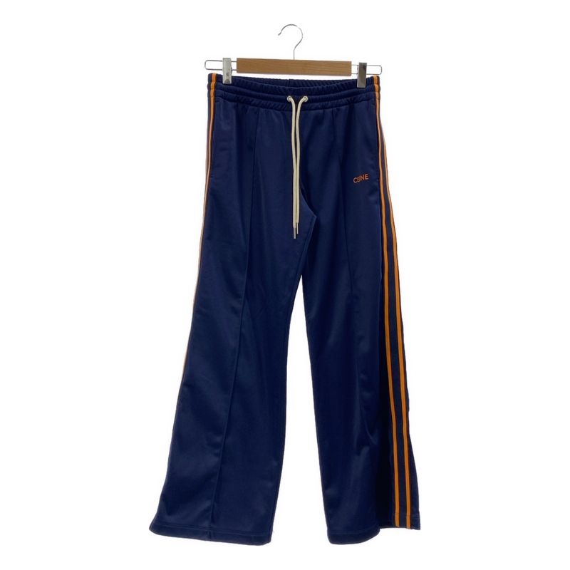 Celine - Sideline Logo Embroidery Flared Track Pants - S - Navy Orange - Women's