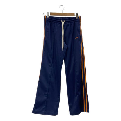 Celine - Sideline Logo Embroidery Flared Track Pants - S - Navy Orange - Women's