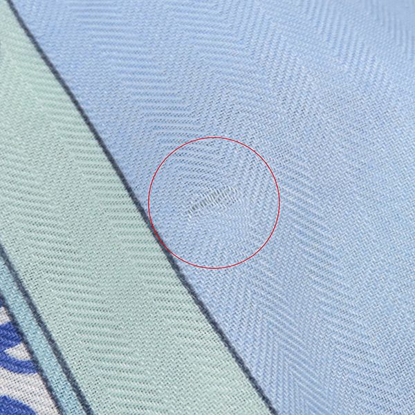 Hermes Shawl Carre 140 Carre Cashmere Silk Blue and Green [mors Etgourmettes