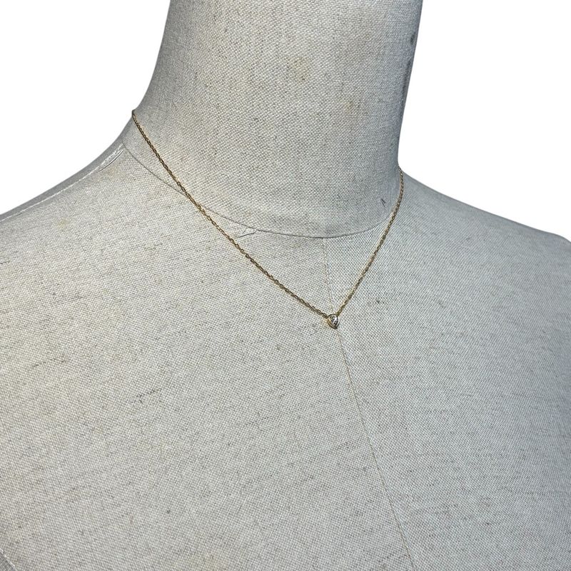 Cartier 750 Diamants Légers Diamond Heart Necklace 18k Pink Gold Diamants