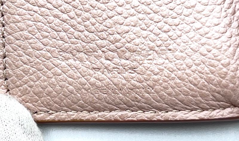 Saint Laurent Trifold Wallet Compact Pink Beige 05bs171