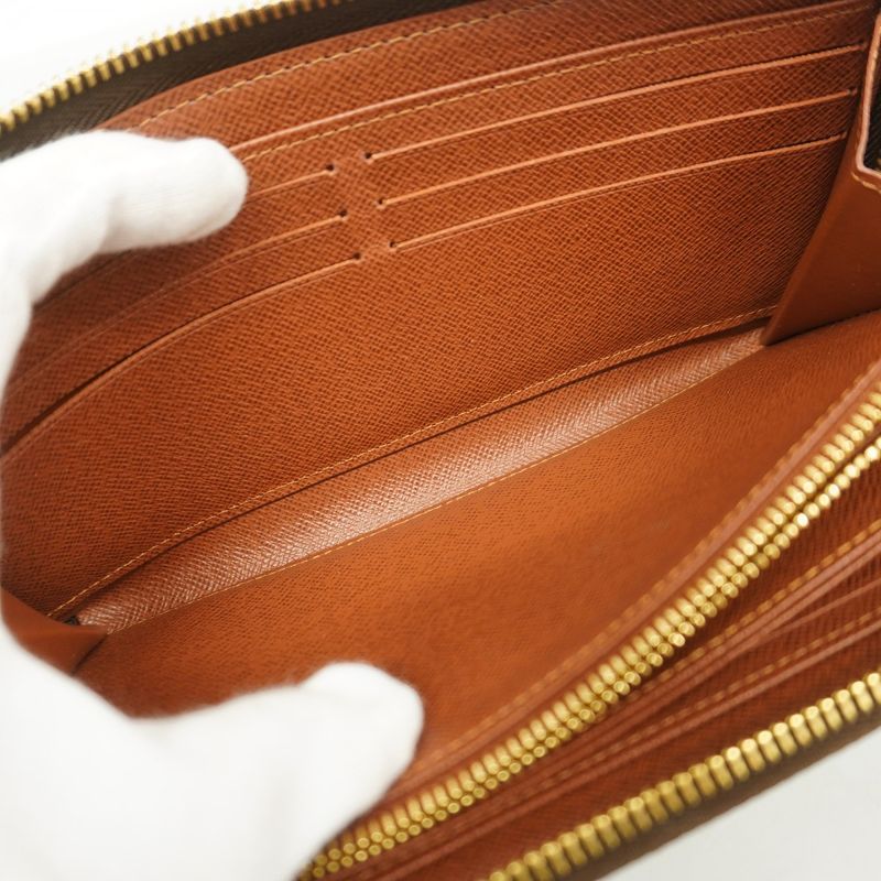 Louis Vuitton Long Wallet Monogram Zippy Wallet M42616 Brown Men Women Unisex