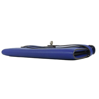 Hermes Kelly Wallet Long Blue Electric Silver Epsom — view 3