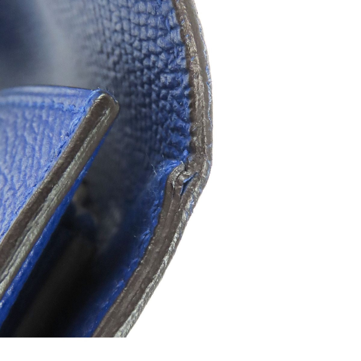 Hermes Kelly Wallet Long Blue Electric Silver Epsom — view 6