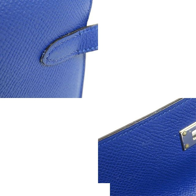 Hermes Kelly Wallet Long Blue Electric Silver Epsom — view 7
