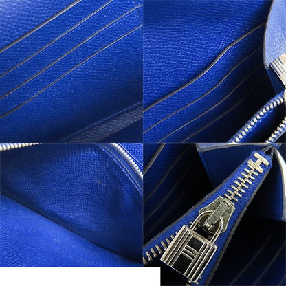 Hermes Kelly Wallet Long Blue Electric Silver Epsom — view 8