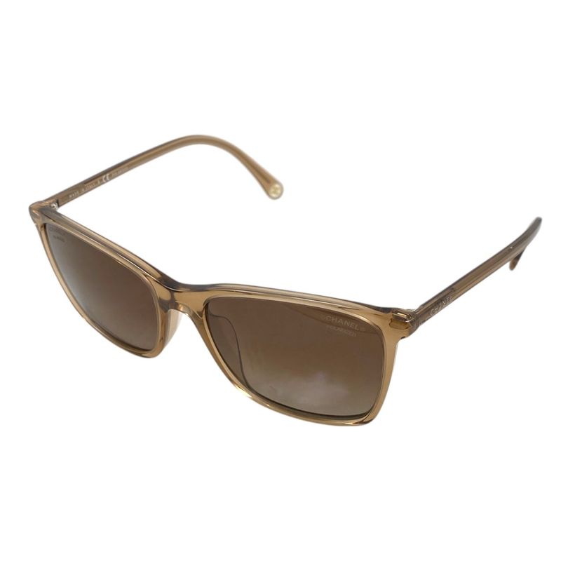 Em0603 Chanel Sunglass Es 5447-a 5517 140 3p Plastic Brown×gold Brown Coco Mark