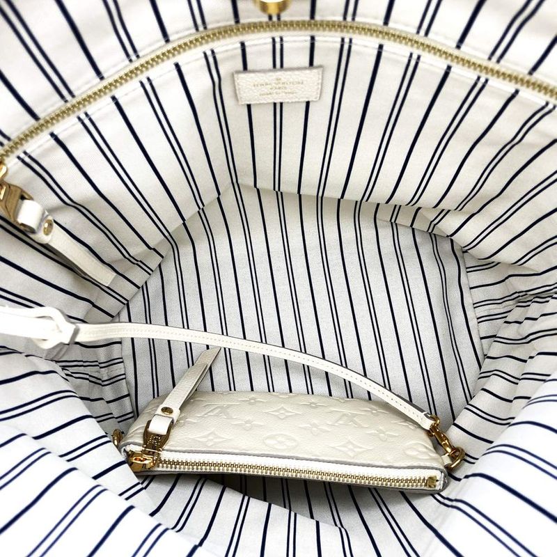 Louis Vuitton Citadines PM M40554 Handbag Tote Monogram Empreinte White Women