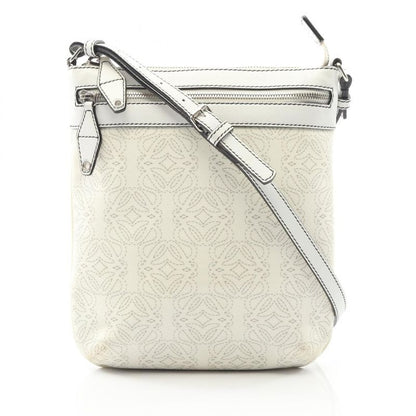 Loewe Shoulder Bag Anagram White Leather Repeat