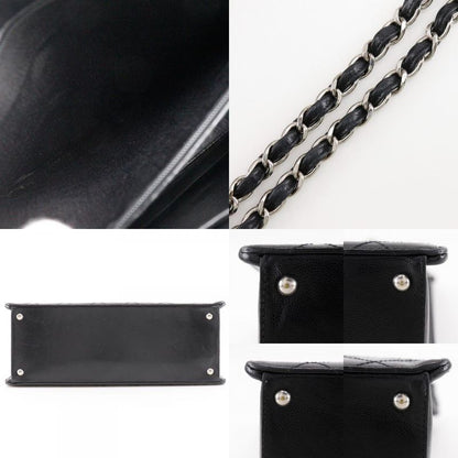 Chanel Chain Tote Matelasse Caviar Skin Black Ladies Tote Bag