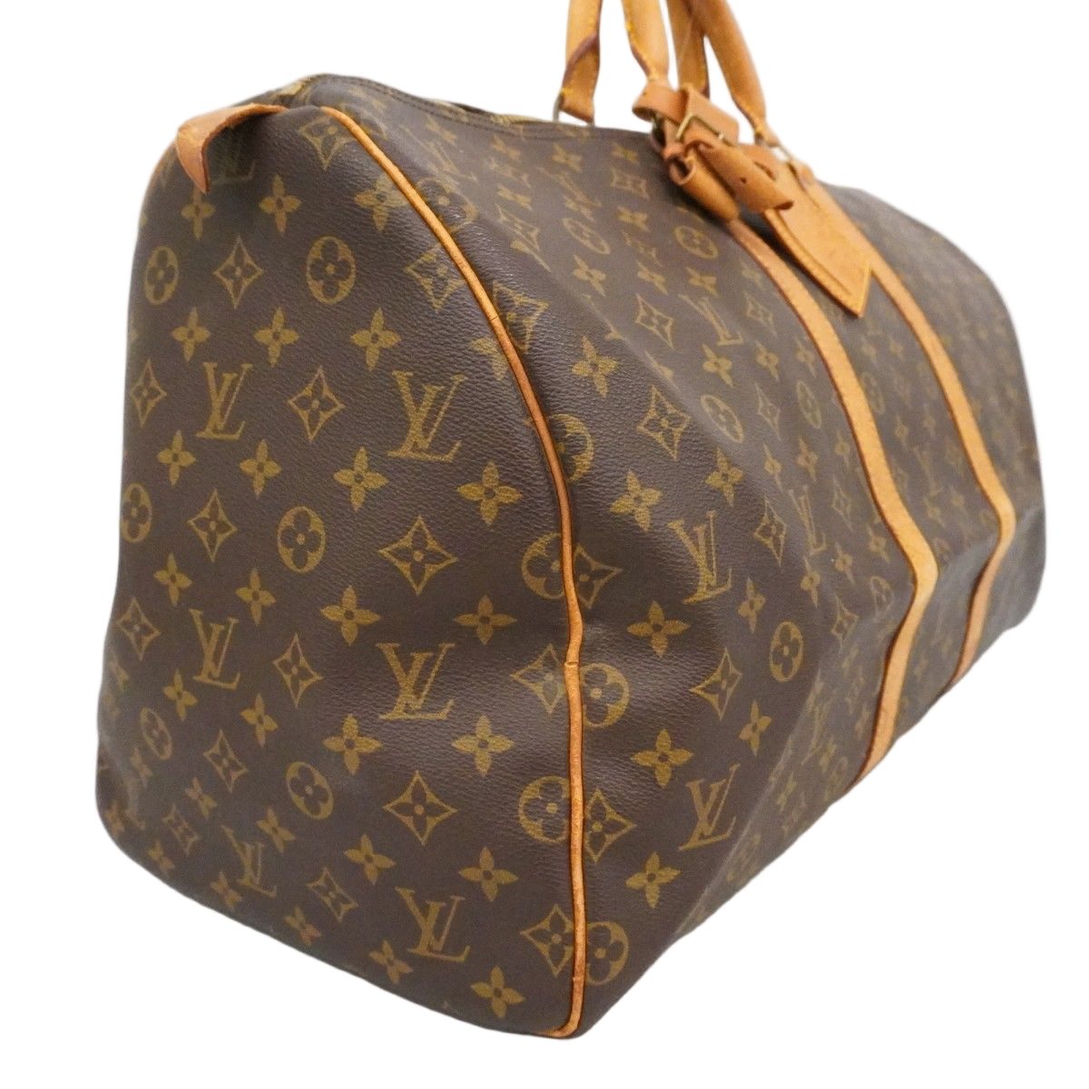 Louis Vuitton Boston Bag Monogram Keepall 55 Brown — view 2