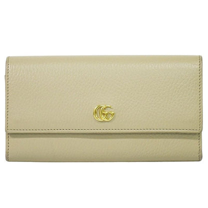 Gucci GG Marmont Long Wallet Leather Beige