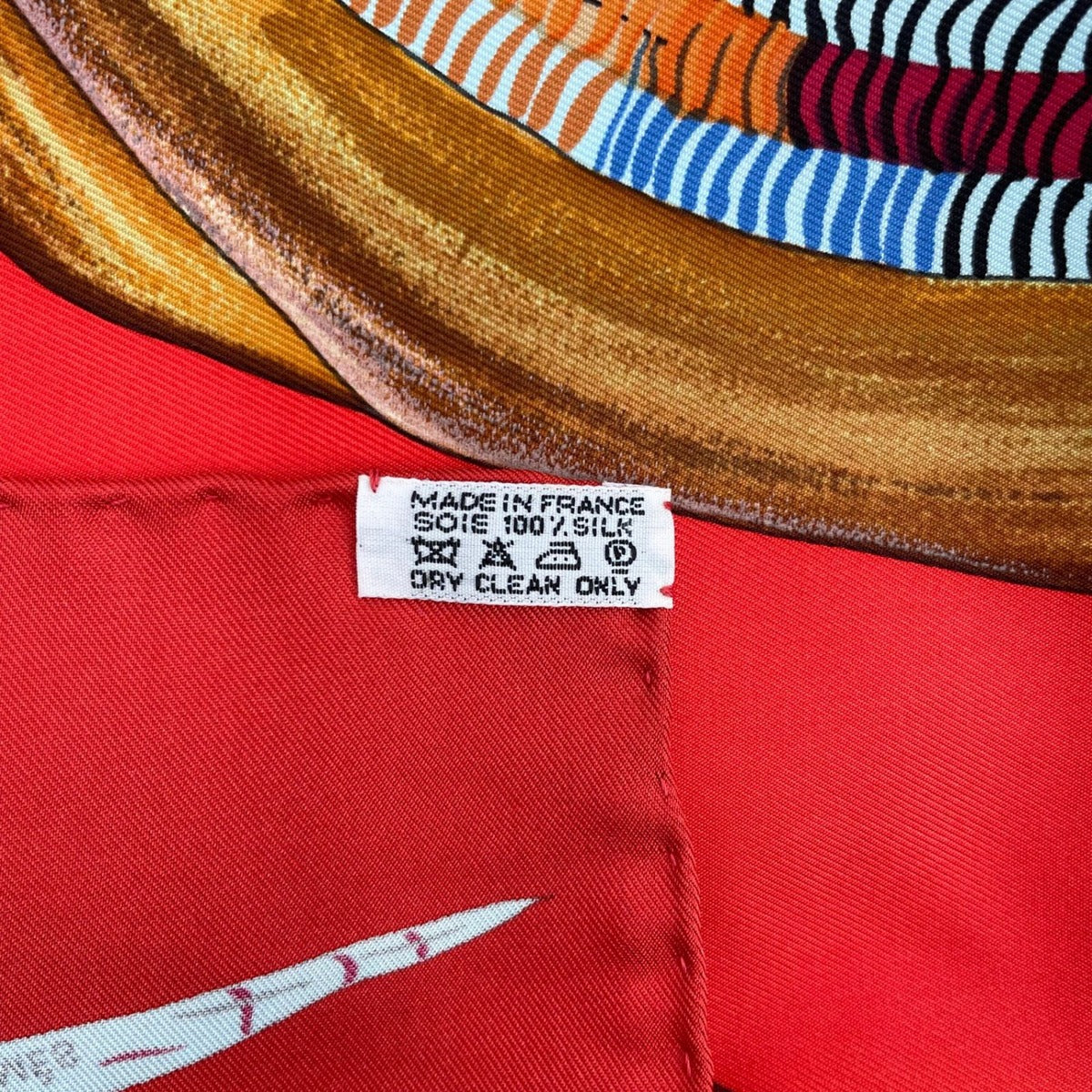 Hermes Scarf 100% Silk Carre 90 Magie Des Mains Charm of Handwork Red — view 10